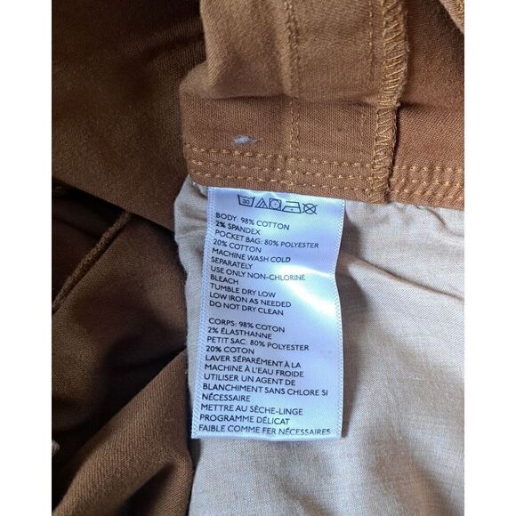 Silence + Noise Womens Size 8 Hi Rise Wide Leg Ankle Pants Mustard Yellow - Picture 7 of 7